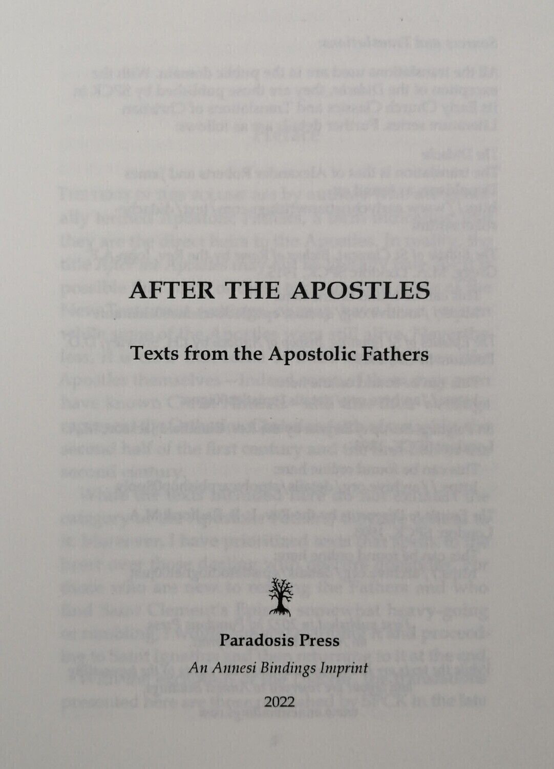 After the Apostles, Leatherbound Texts from the Apostolic Fathers, Blue Goatskin
