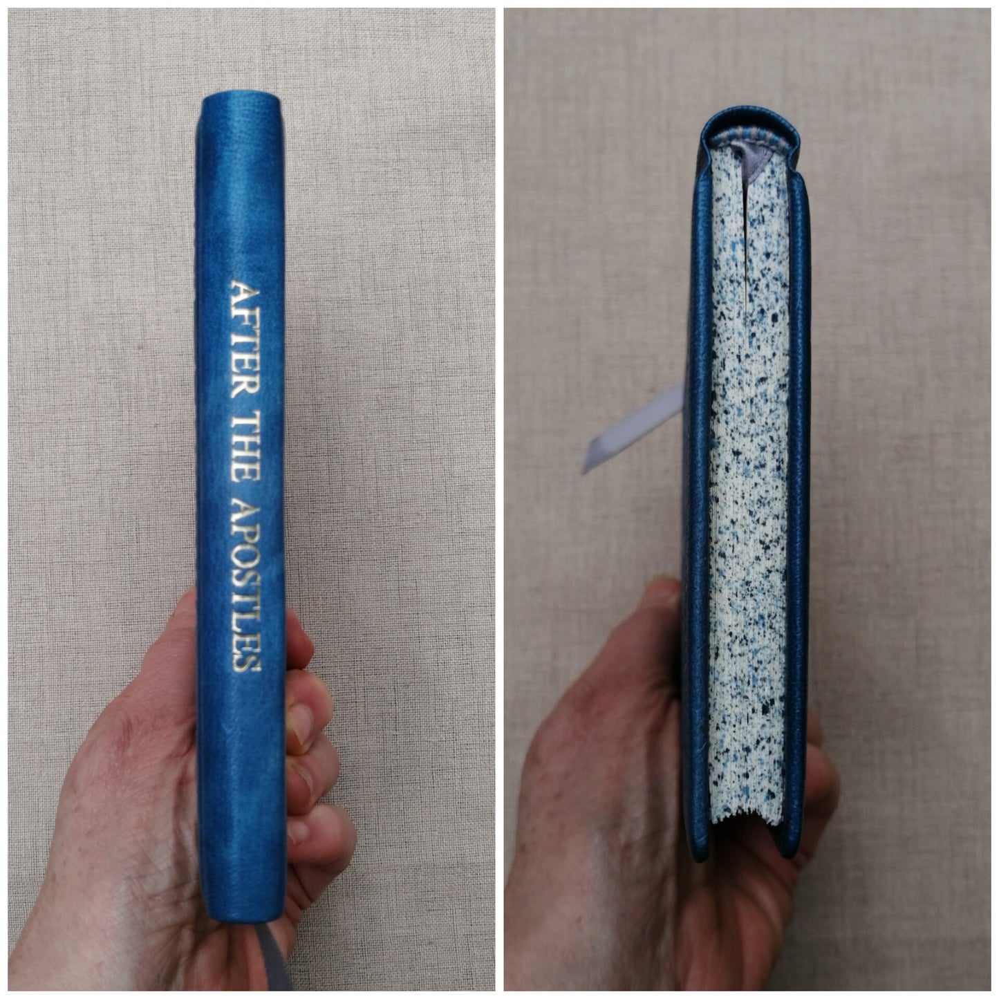 After the Apostles, Leatherbound Texts from the Apostolic Fathers, Blue Goatskin