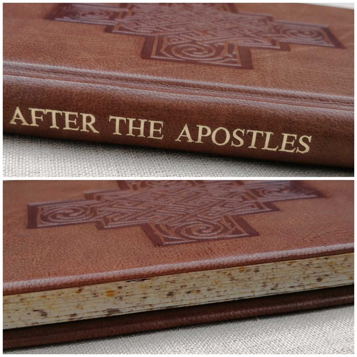 After the Apostles, Leatherbound Texts from the Apostolic Fathers, Brown Goatskin