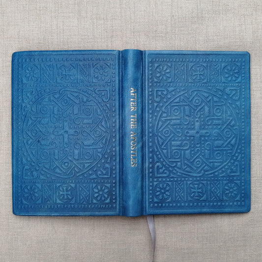 After the Apostles, Leatherbound Texts from the Apostolic Fathers, Blue Goatskin
