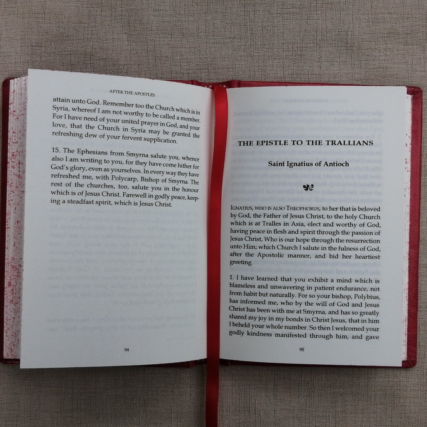 After the Apostles, Leatherbound Texts from the Apostolic Fathers, Red Goatskin