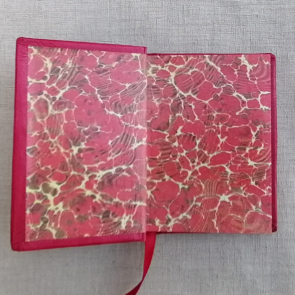 Leatherbound Book of Gospels, A-7 sized, Red Goatskin, Fr Lazarus Moore translation