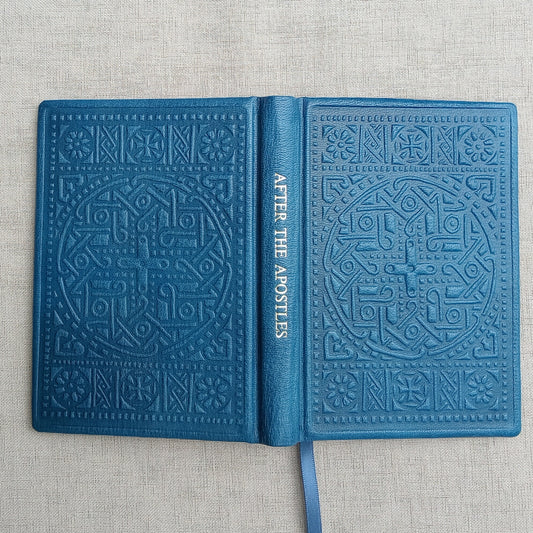 After the Apostles, Leatherbound Texts from the Apostolic Fathers, Blue Goatskin