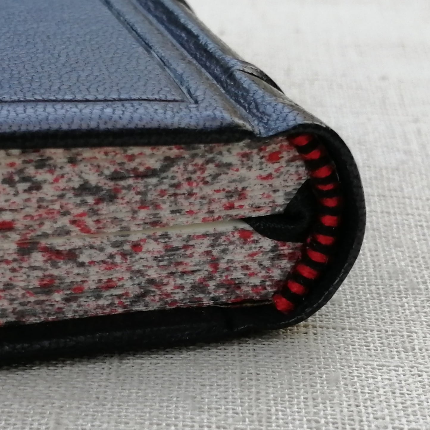 Leatherbound Book of Gospels, A-7 sized, Black Goatskin, Fr Lazarus Moore translation