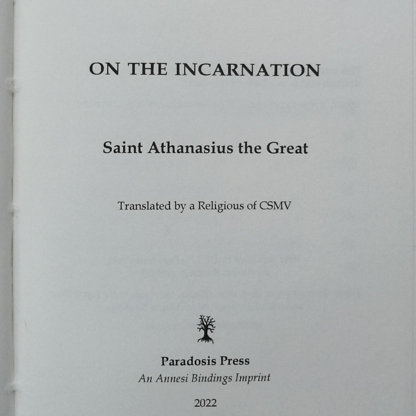 On the Incarnation by St Athanasius the Great, Tan Goatskin