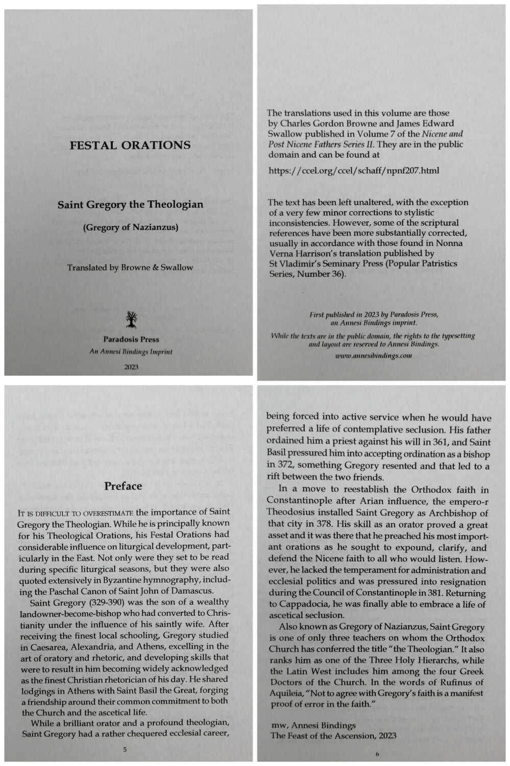 Festal Orations by St Gregory the Theologian, Red-Tan Goatskin