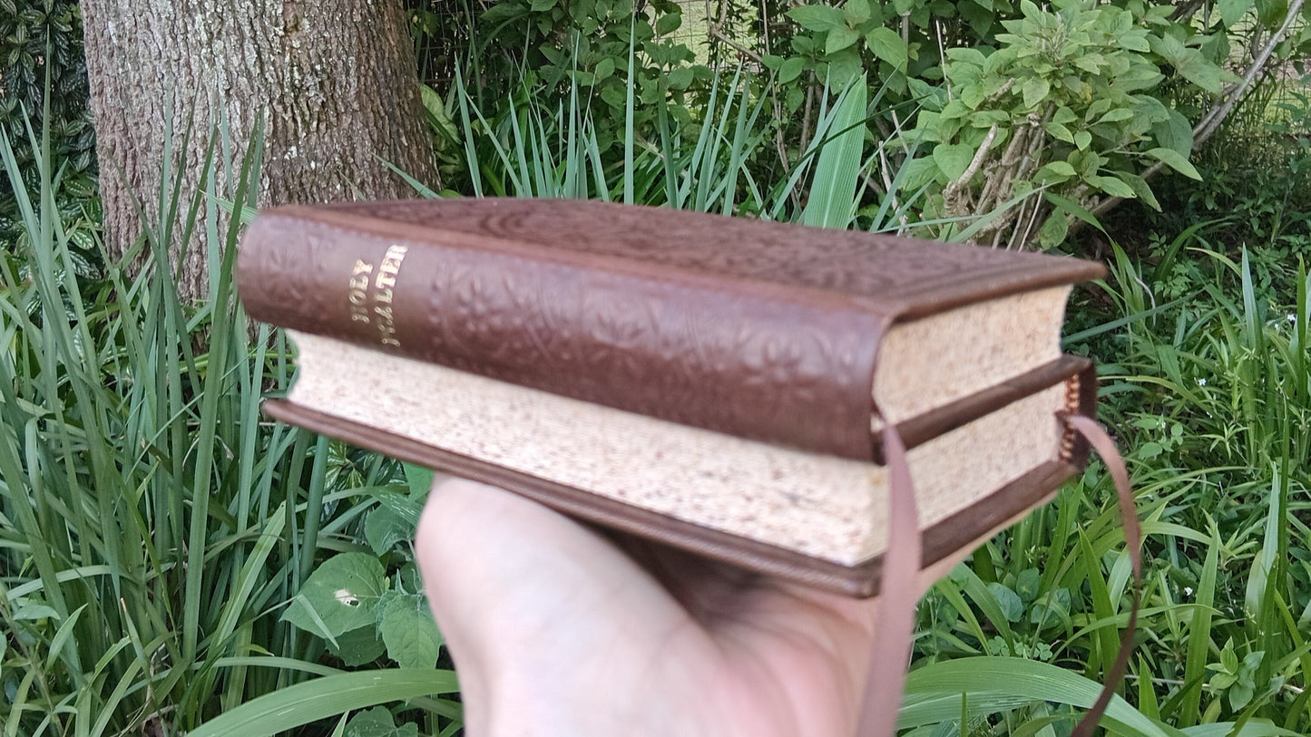 Dos-à-dos binding of Psalter and Gospels, Brown Goatskin