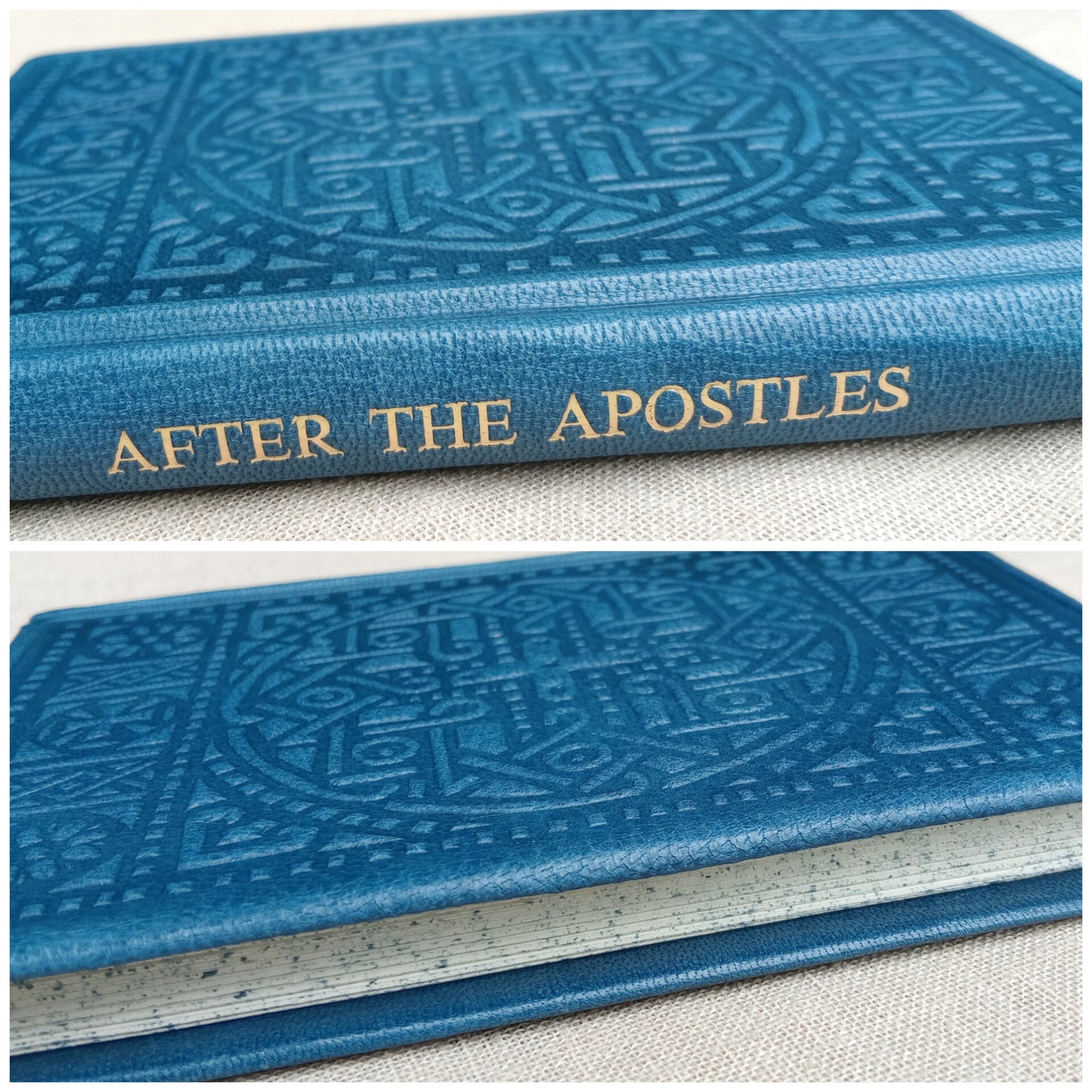 After the Apostles, Leatherbound Texts from the Apostolic Fathers, Blue Goatskin