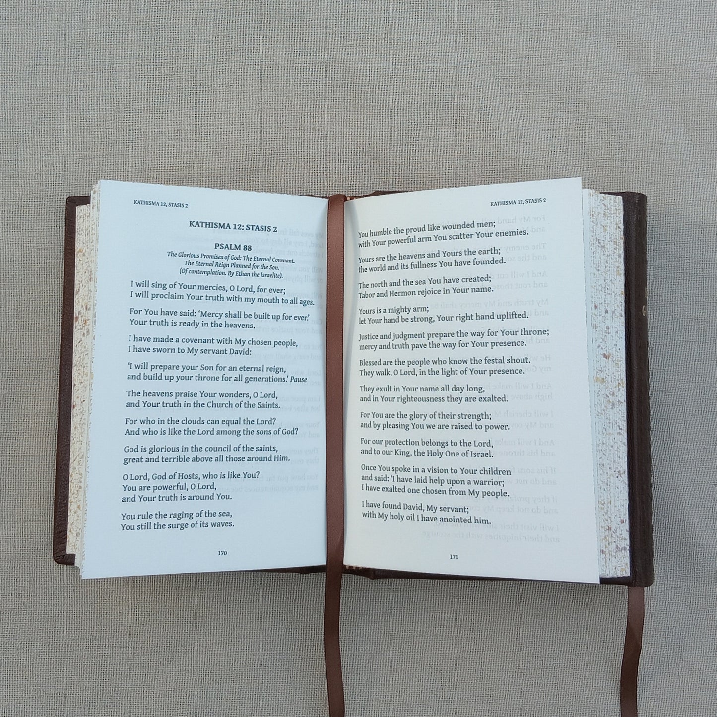 Dos-à-dos binding of Psalter and Gospels, Brown Goatskin