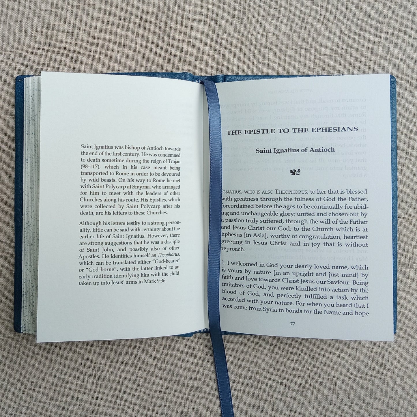 After the Apostles, Leatherbound Texts from the Apostolic Fathers, Blue Goatskin