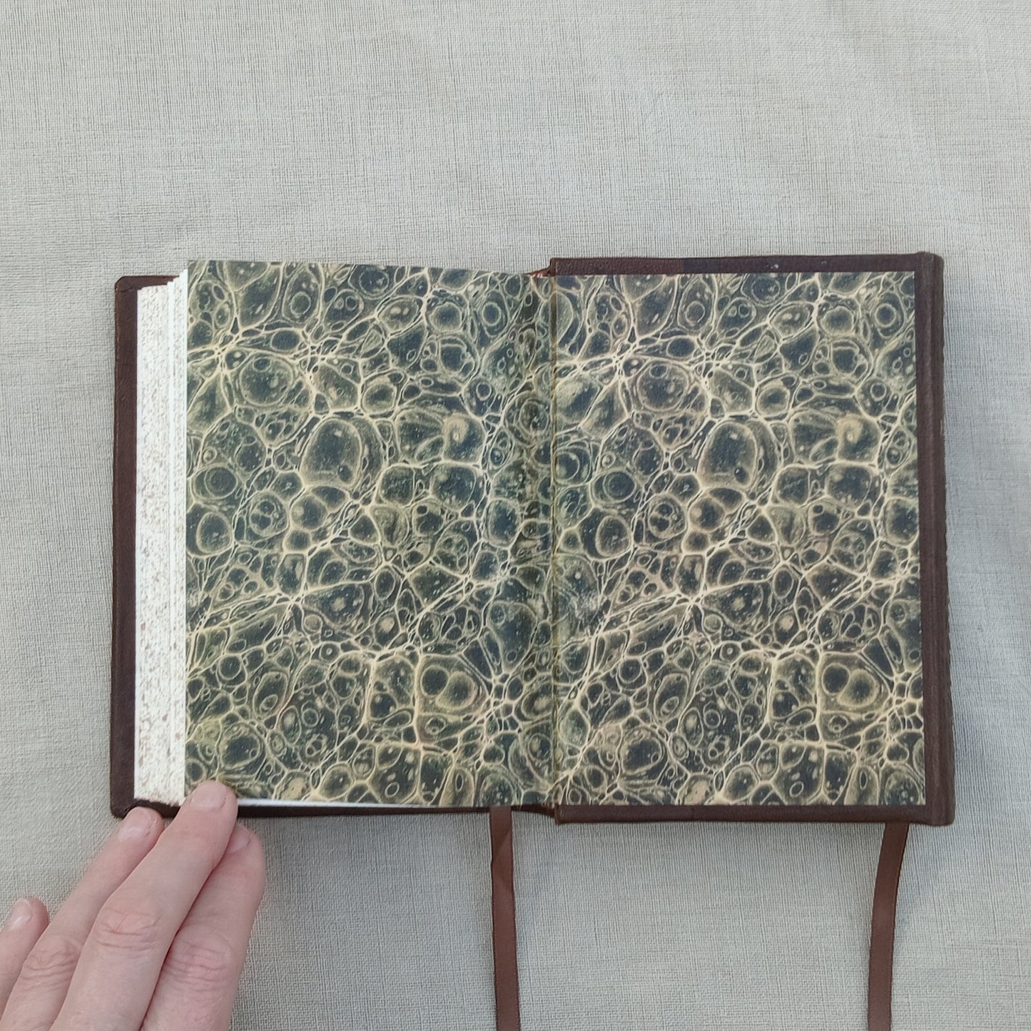 Dos-à-dos binding of Psalter and Gospels, Brown Goatskin