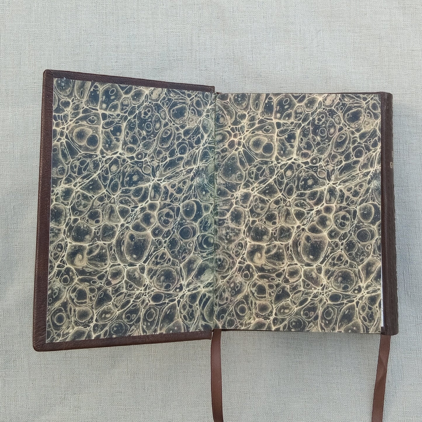 Dos-à-dos binding of Psalter and Gospels, Brown Goatskin