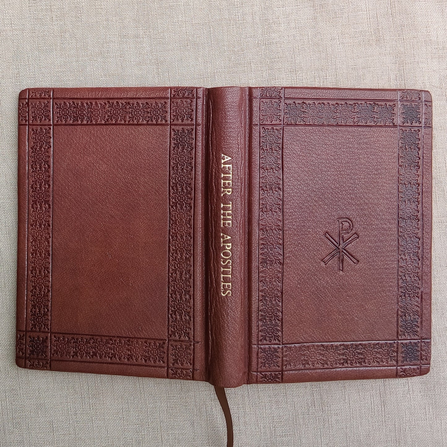 After the Apostles, Leatherbound Texts from the Apostolic Fathers, Brown Goatskin