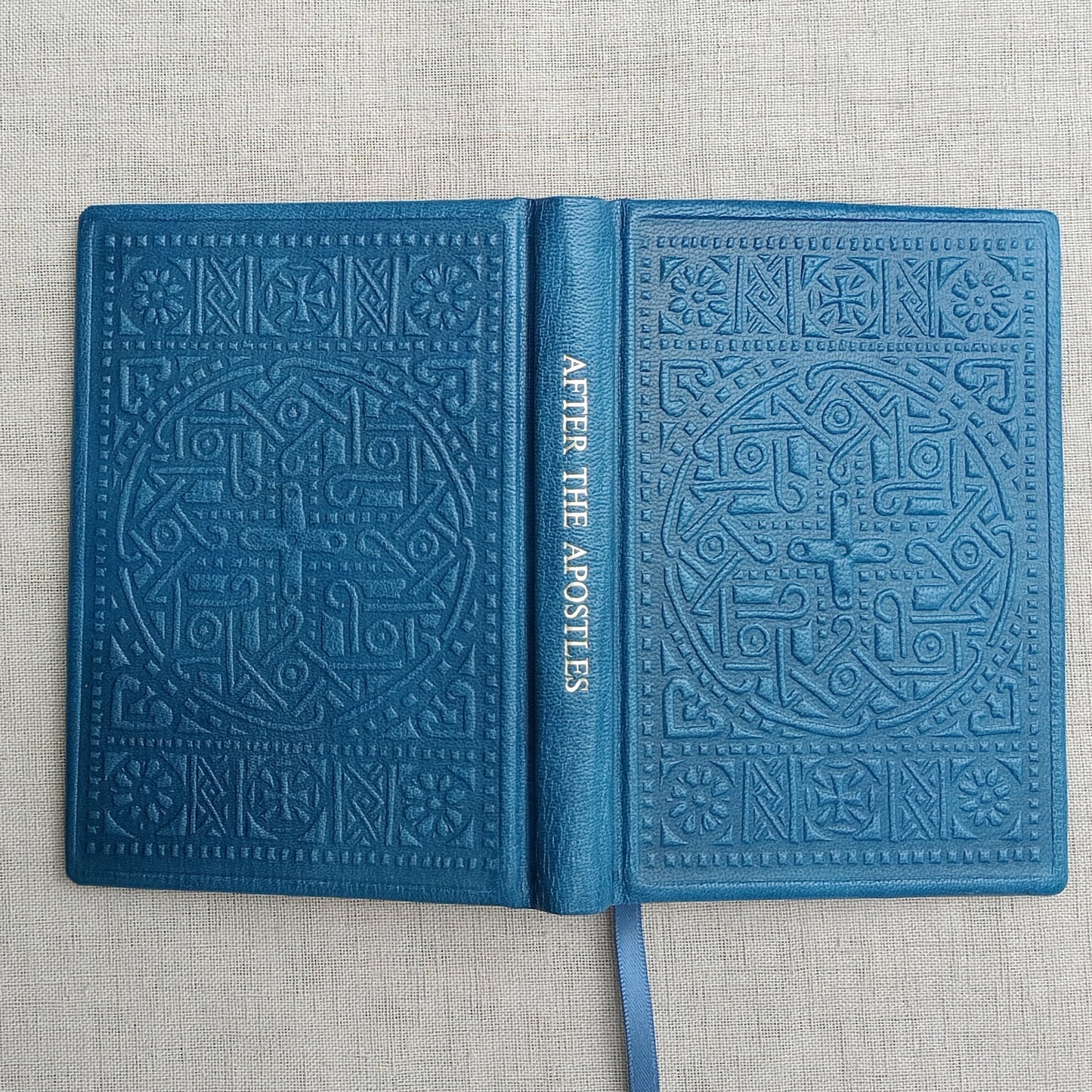 After the Apostles, Leatherbound Texts from the Apostolic Fathers, Blue Goatskin